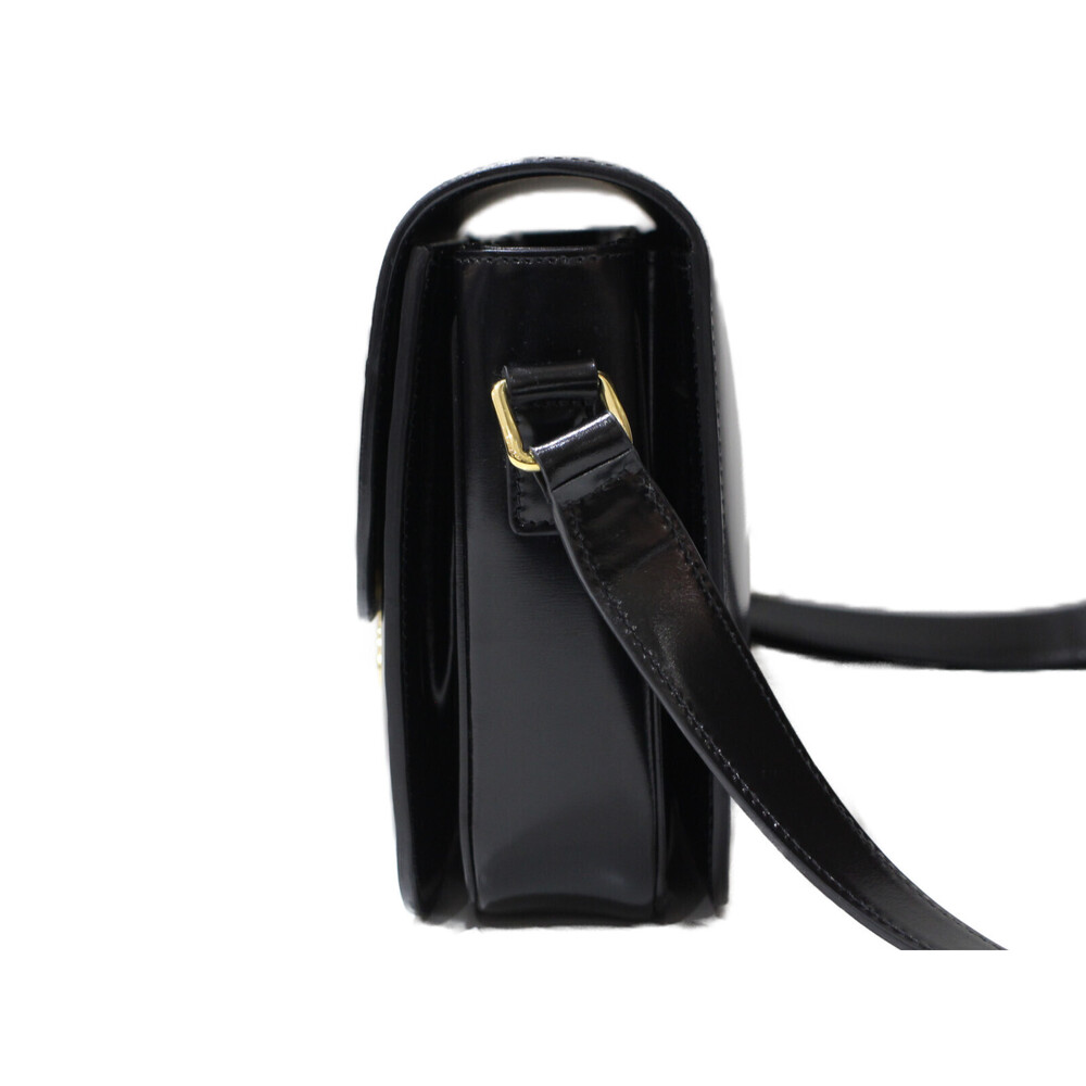 Celine Gold Calfskin Bag Lambskin Classic Triomphe Black Shoulder - Picture 3 of 7